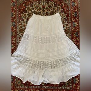 White maxi skirt